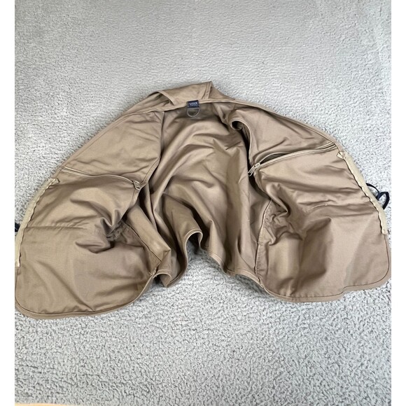 Vintage Columbia Sportswear Fly Fishing Vest Men Large Khaki Beige Tackle FM1010 - Picture 5 of 14